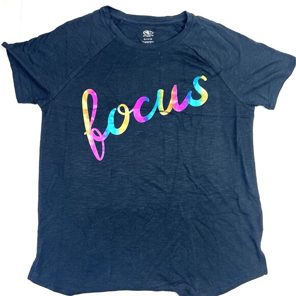 Athletic Works Other - Athletic Works shirt Girls XL 14-16 Black short sleeve Focus